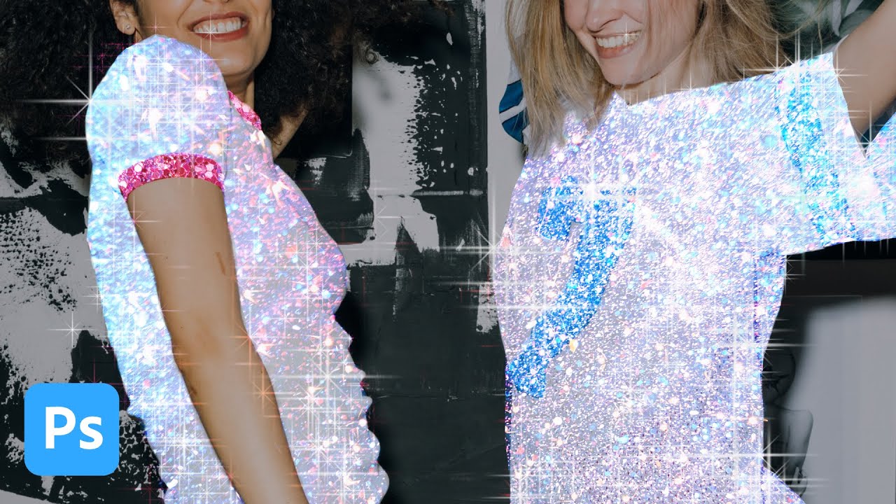 How to Create a Glitter Sparkle Effect in Photoshop Using Blend Modes and Custom Brushes