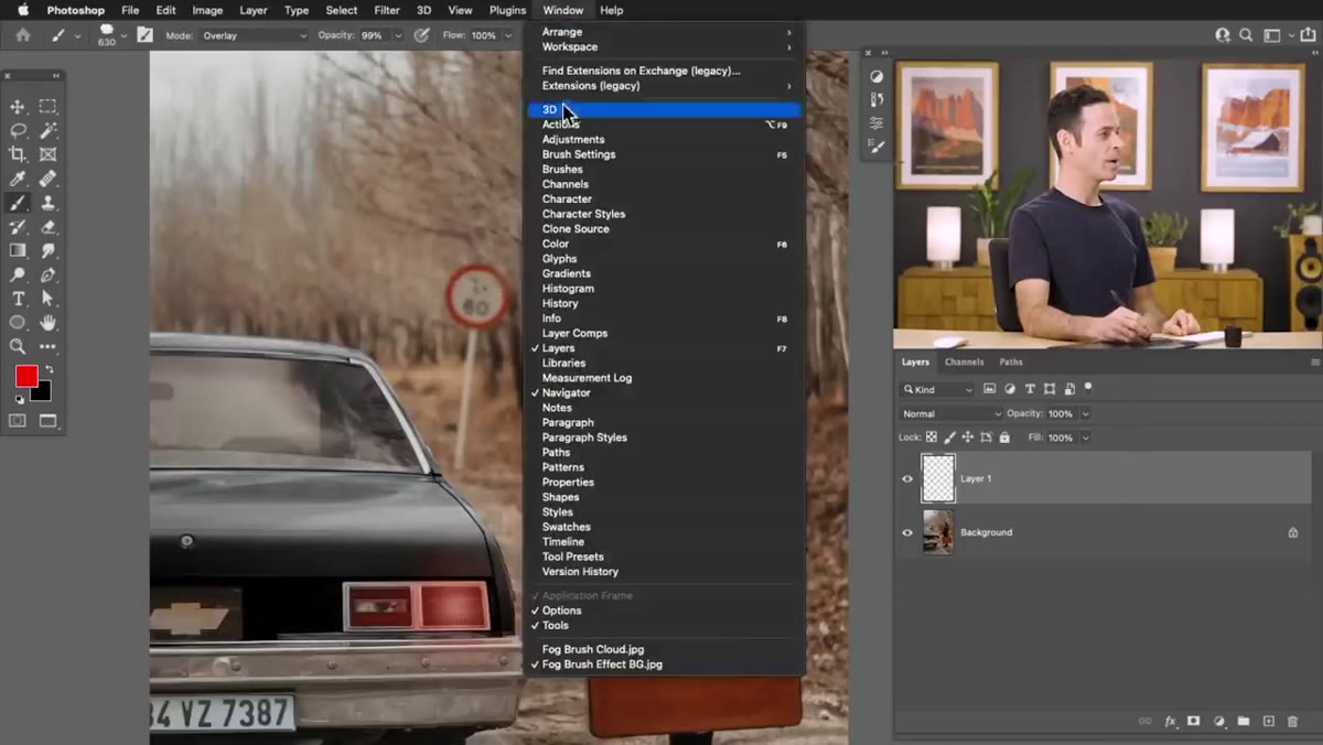 Brush Settings panel with Size Jitter and Angle Jitter at 100%