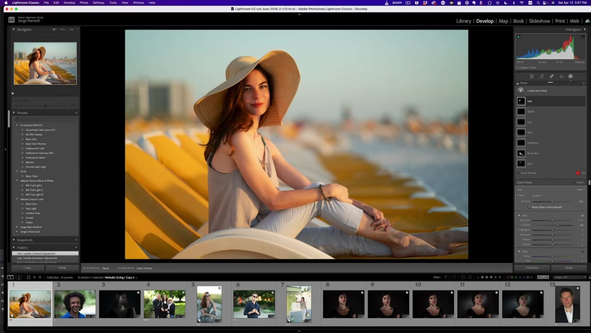 Saving settings as a new Lightroom preset