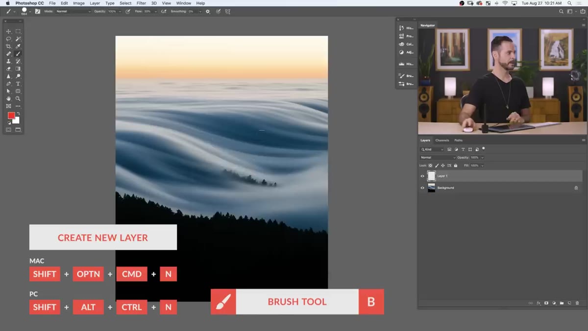 caption: Mouse brush stroke at 100% flow, flat and uniform