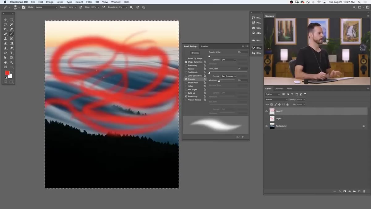 caption: New Brush Preset dialog box with naming field visible