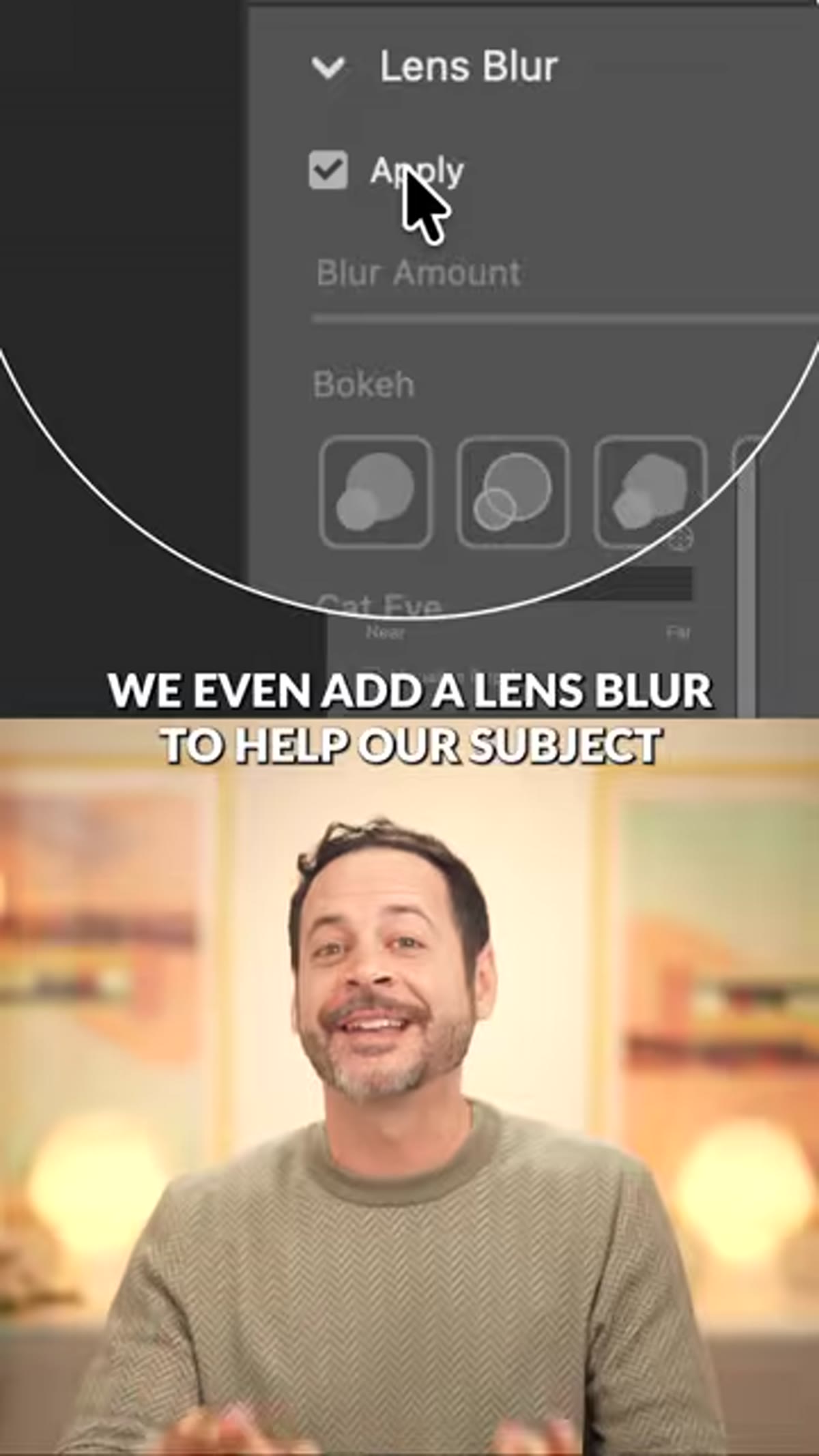 Lens blur being applied to background in Camera Raw