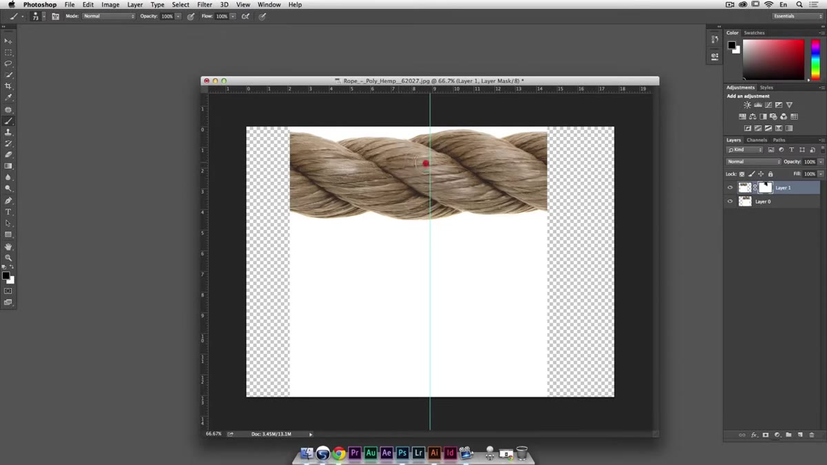 Edit menu open with Define Pattern option highlighted