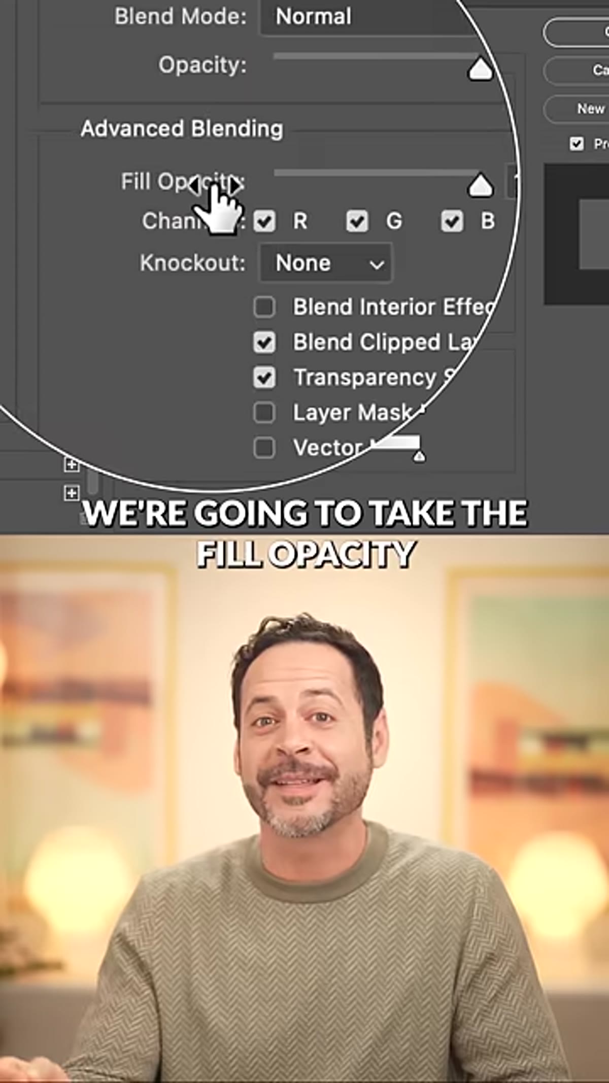 Fill opacity set to 0%, stroke added in Layer Style dialog