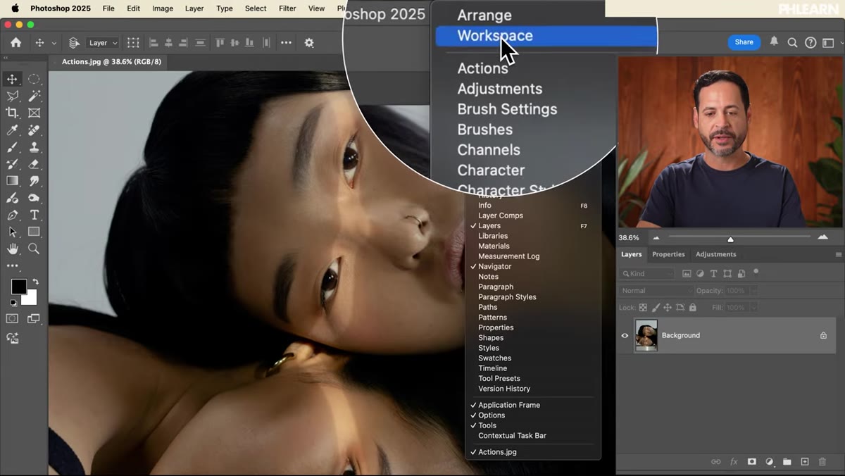 Actions panel opening with new folder being created
