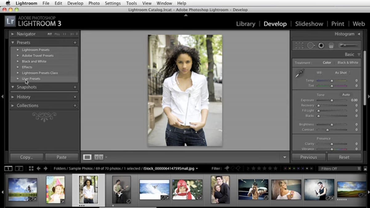Right-click context menu open on User Presets folder