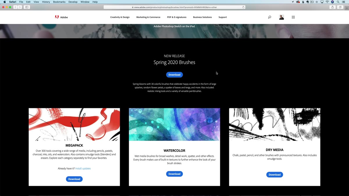 Brush Preset picker showing newly created brush saved in panel