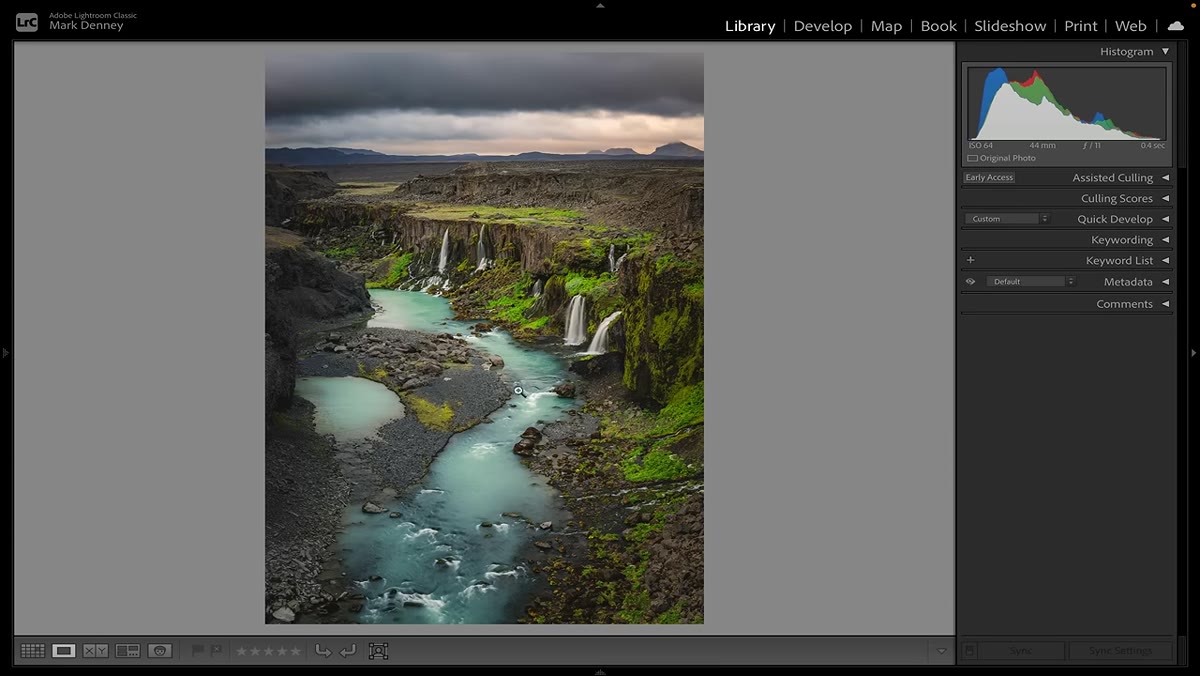 Standard popular viewpoint in Iceland Highlands versus alternative angle
