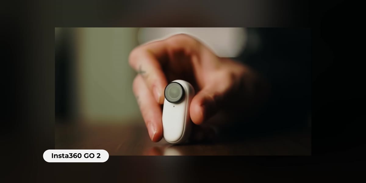 Tiny GO 3 camera body shown against hand for scale