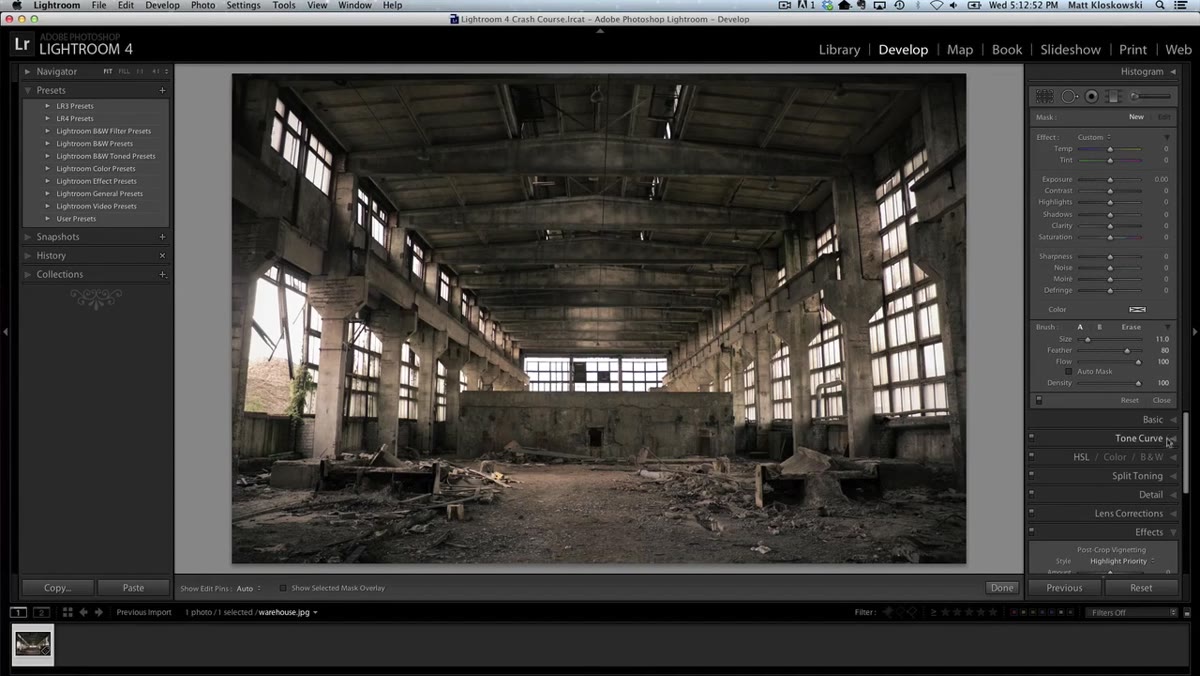 Basic panel with Clarity slider maxed at 100