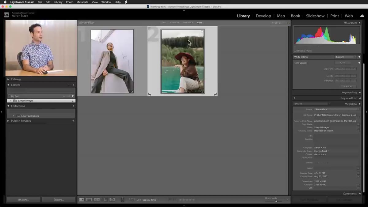 Develop module open with basic panel sliders visible